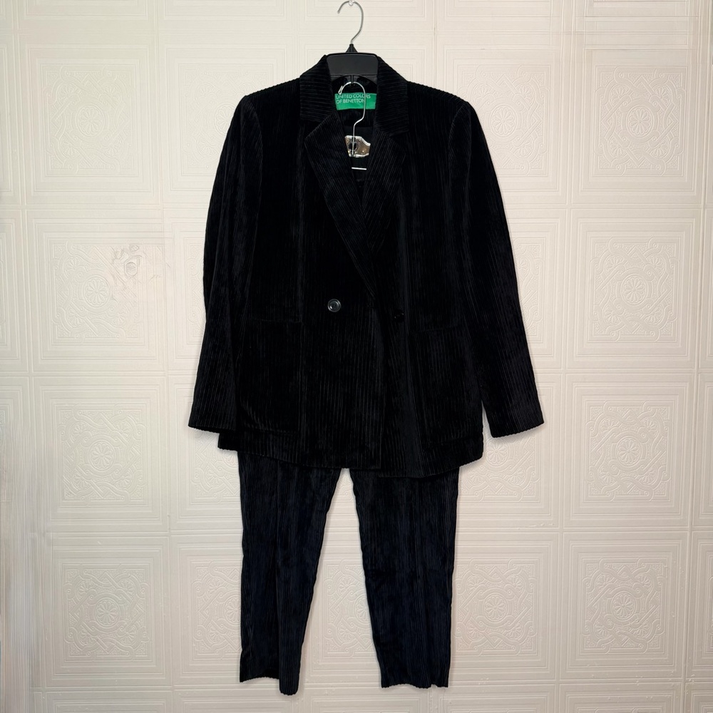 United Colors of Benetton Black Corduroy Blazer and Pants Set 10
